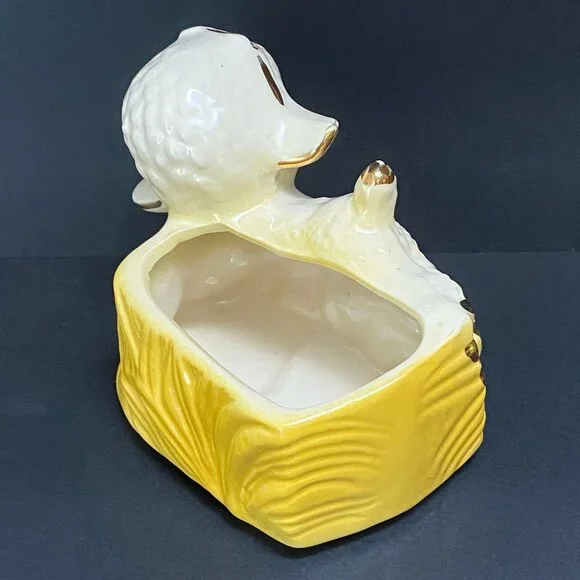 Vintage 23K Gold Guaranteed 1950s Lamb Planter - Picture 7 of 8